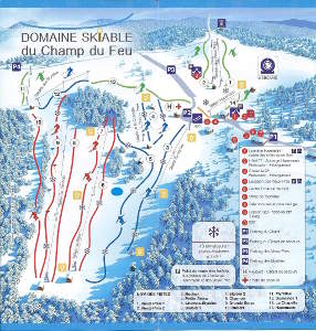 Plan des pistes de ski de descente
